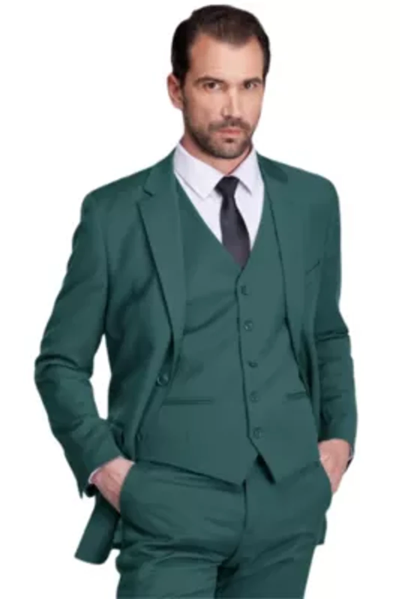 Men's 3-Piece Classic Fit Performance Stretch Suit