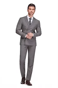 Men's Slim Fit 2-Piece Double Breasted Suit