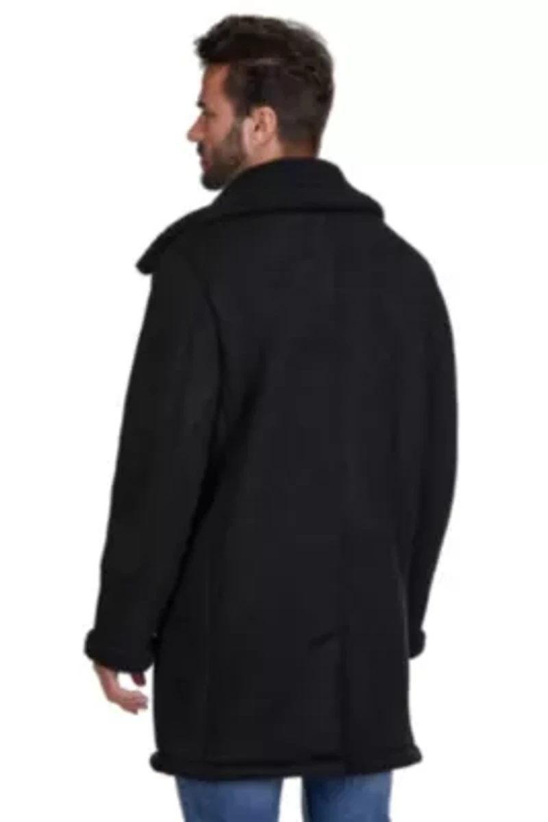 Braveman Faux Shearling Double Breasted Overcoat