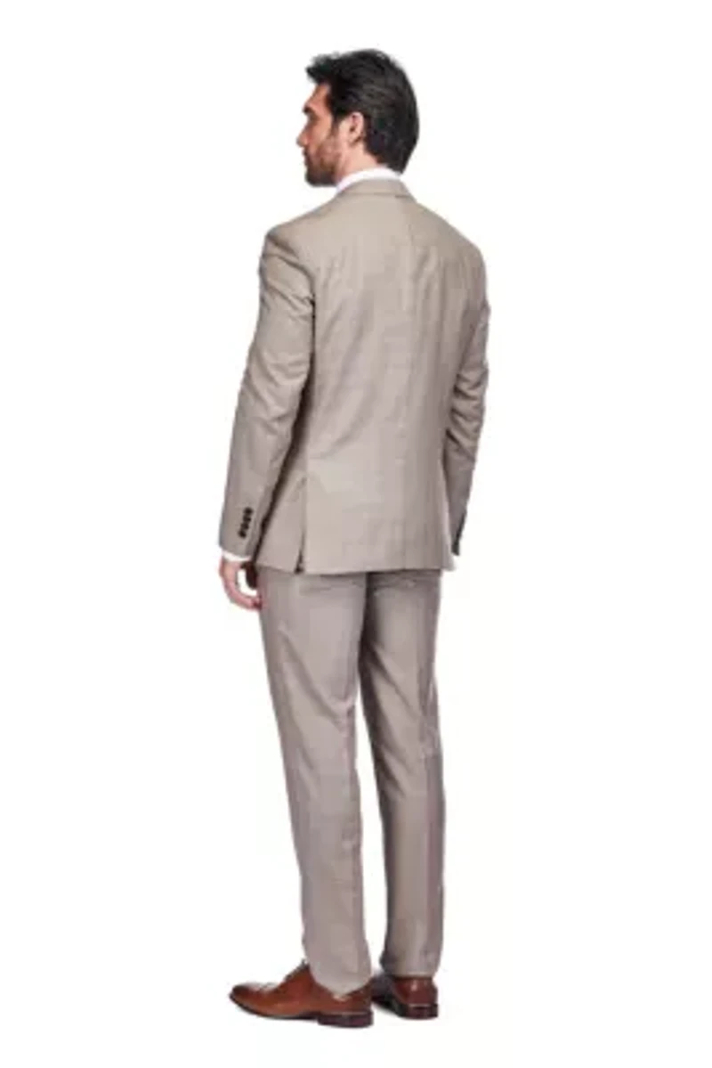Men's Slim Fit 3PC Brown Check Suit