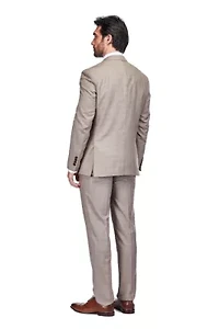 Men's Slim Fit 3PC Brown Check Suit