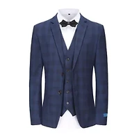 Men's 3-Piece Slim Fit Check Suit