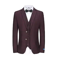 Men's 3-Piece Slim Fit Check Suit