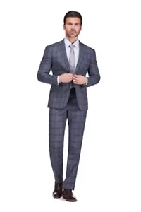Gino Vitale Slim Fit 2-Piece Performance Four-Way Stretch Plaid Suit