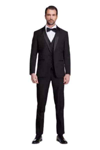 Men's Premium 3 Pc Shawl Lapel Slim Fit Tuxedo Set