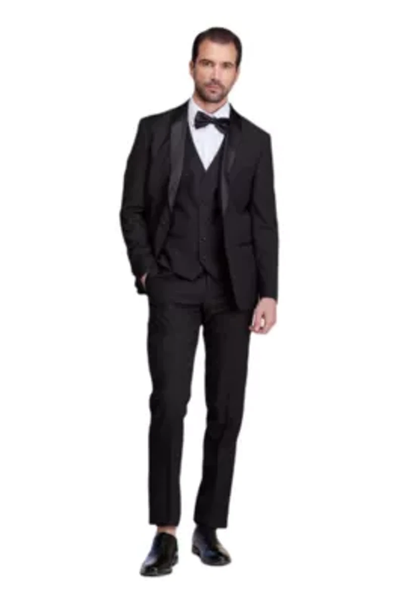 Men's Premium 3 Pc Shawl Lapel Slim Fit Tuxedo Set