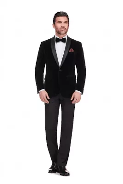 Men's Slim-Fit Velvet Shawl Lapel Tuxedo Set