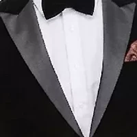 Men's 2-Piece Velvet Birdseye Lapel Slim-Fit Tuxedo With Performance Stretch Pants & Bow Tie
