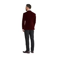 Men's 2-Piece Velvet Birdseye Lapel Slim-Fit Tuxedo With Performance Stretch Pants & Bow Tie
