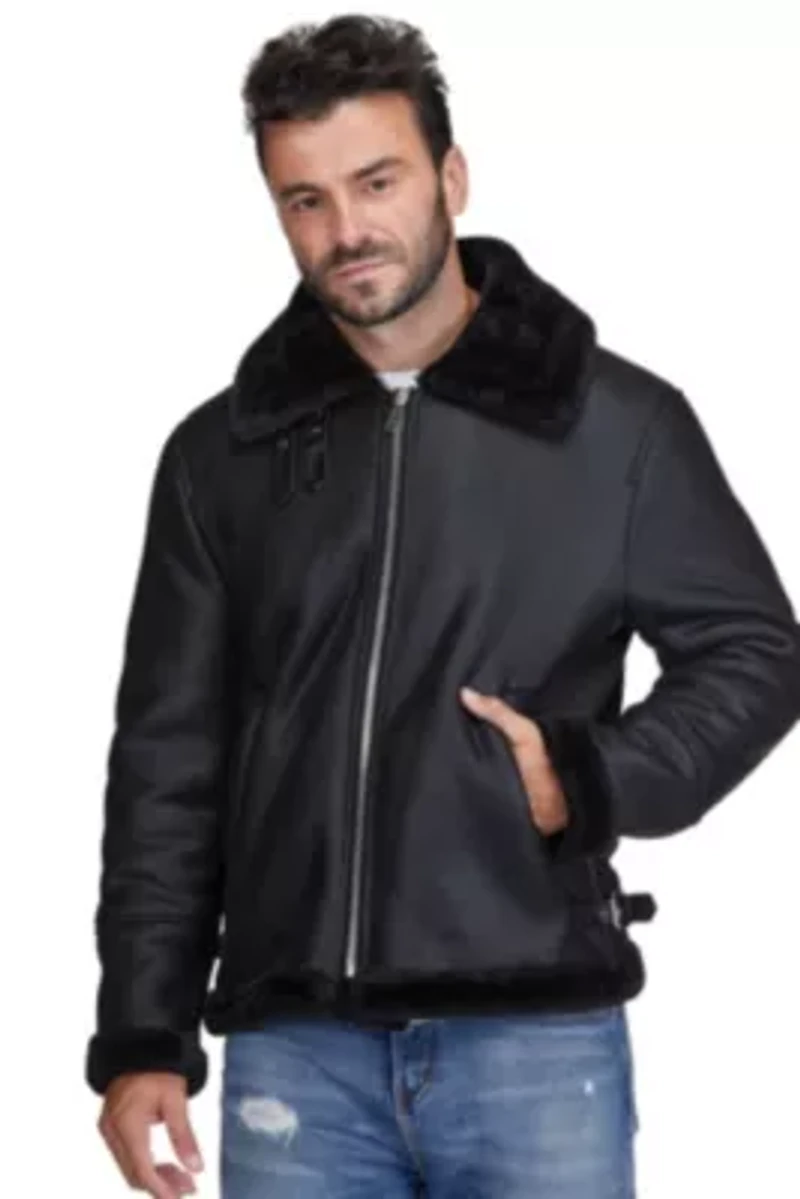 Braveman Faux Shearling Bomber Jacket