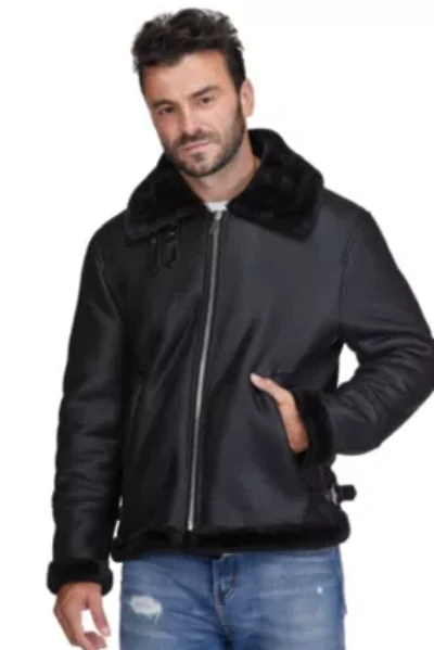 Braveman Faux Shearling Bomber Jacket