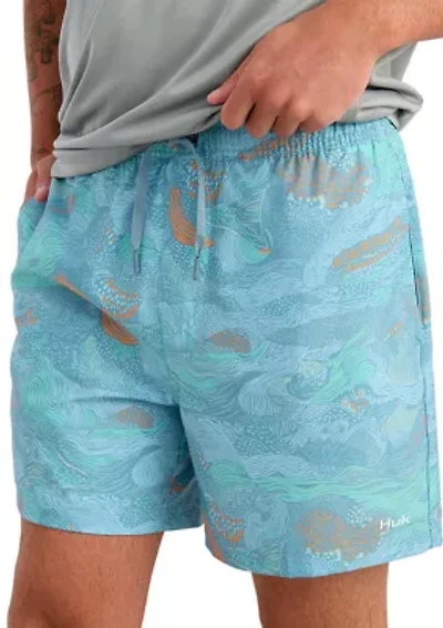 Pursuit Printed Volley Swim Trunks