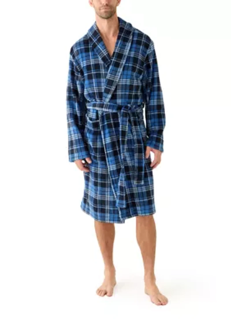 Men's Plush Shawl Robe