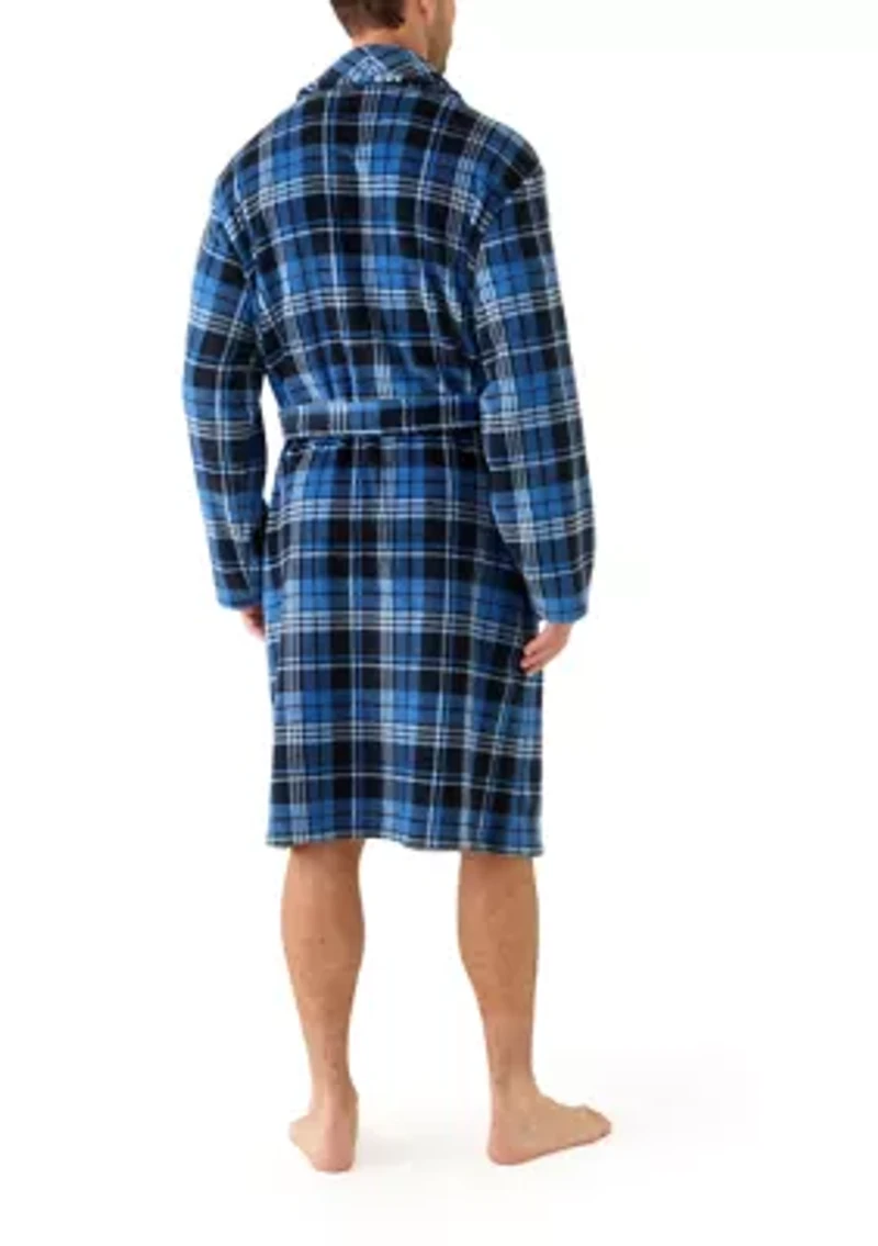 Men's Plush Shawl Robe