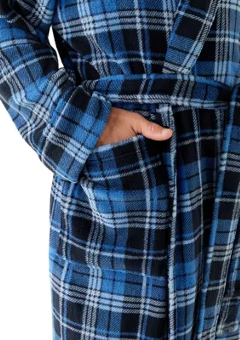 Men's Plush Shawl Robe