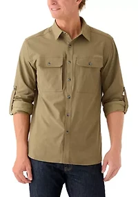 Men's Long Sleeve Saturn Woven T-Shirt