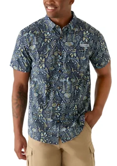 Men's PFG Harbor Peak Printed Short Sleeve Shirt