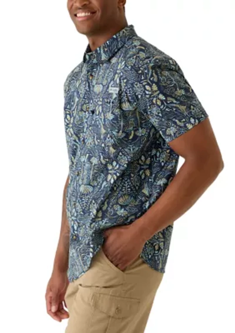 Men's PFG Harbor Peak Printed Short Sleeve Shirt
