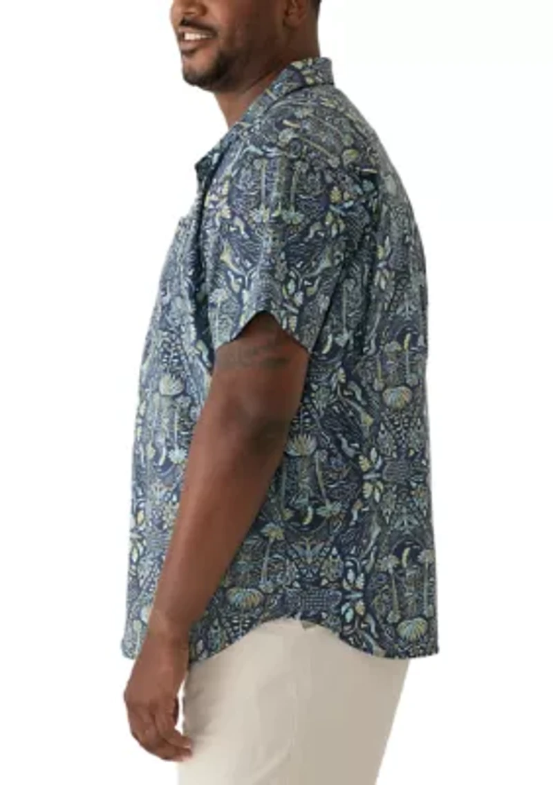 Big & Tall Harbor Peak™ Printed Short Sleeve Shirt
