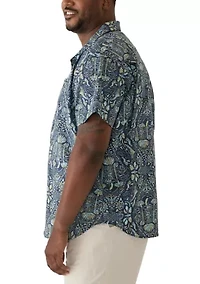 Big & Tall Harbor Peak™ Printed Short Sleeve Shirt