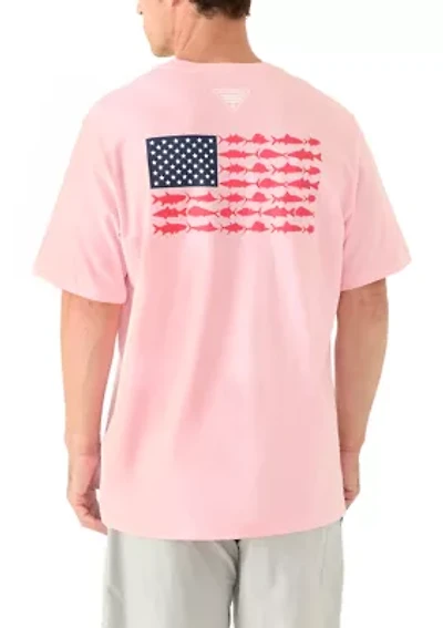 Men's PFG Fish Flag Graphic T-Shirt