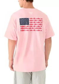Men's PFG Fish Flag Graphic T-Shirt