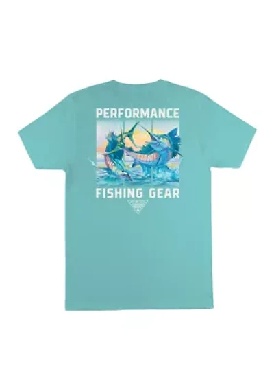 Short Sleeve Fishing Pair Graphic T-Shirt