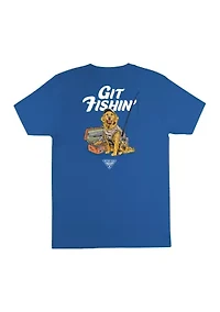 Men's Git Fishin Dog Graphic Shirt