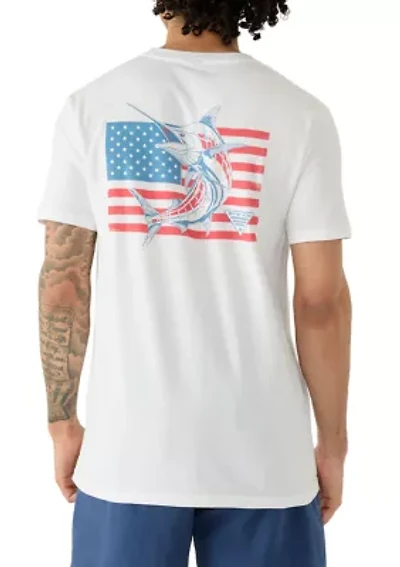 Men's Short Sleeve Americana Marlin Graphic Shirt