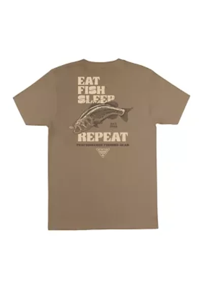 Men's Short Sleeve Eat Sleep Fish Graphic Shirt