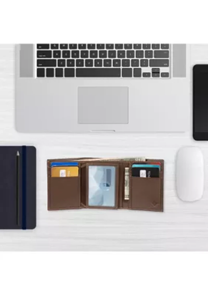 RFID Extra Capacity Trifold Wallet