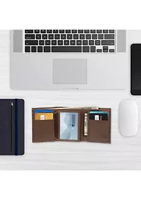RFID Extra Capacity Trifold Wallet