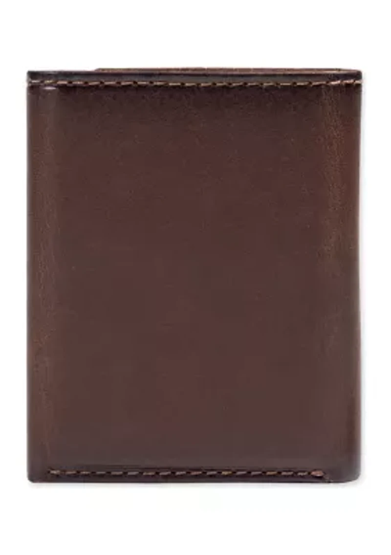 Leather Extra Capacity Trifold RFID Wallet