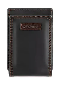 Leather Magnetic Front Pocket RFID Wallet