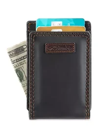 Leather Magnetic Front Pocket RFID Wallet