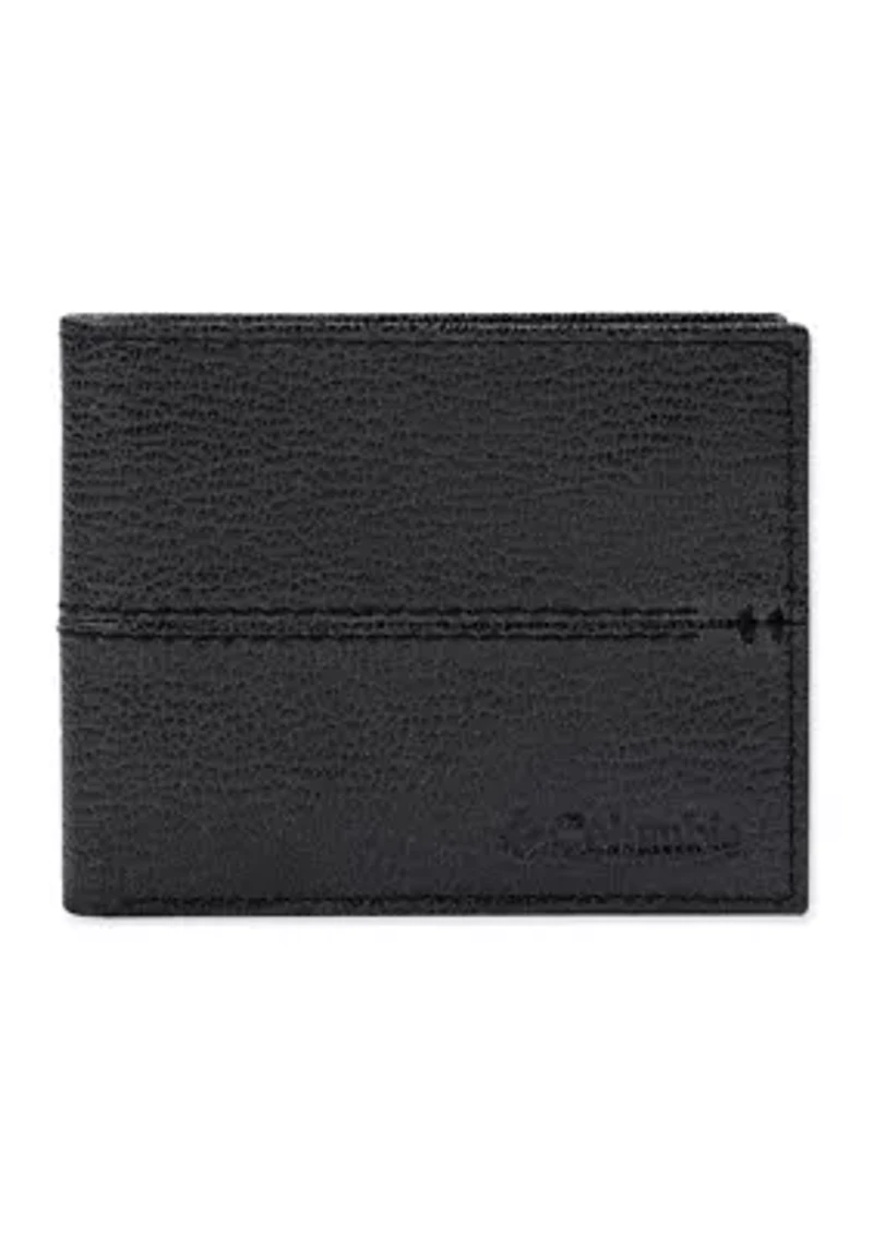 Leather Extra Capacity Passcase RFID Wallet