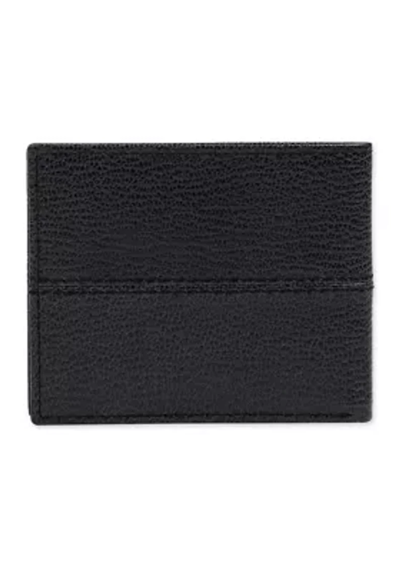 Leather Extra Capacity Passcase RFID Wallet