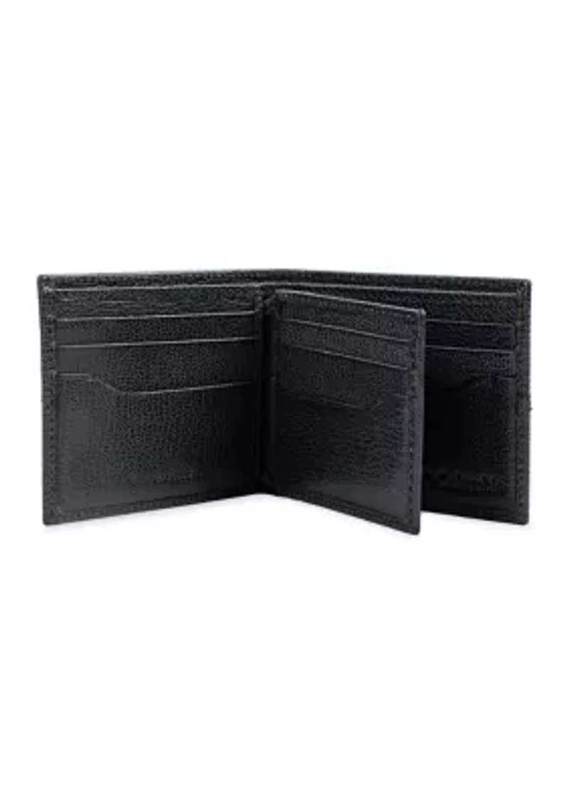 Leather Extra Capacity Passcase RFID Wallet
