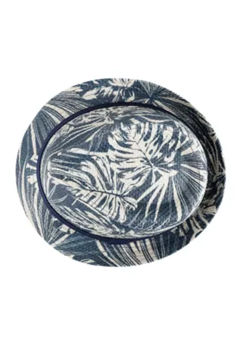 Tropical Printed Fedora with Twill Band