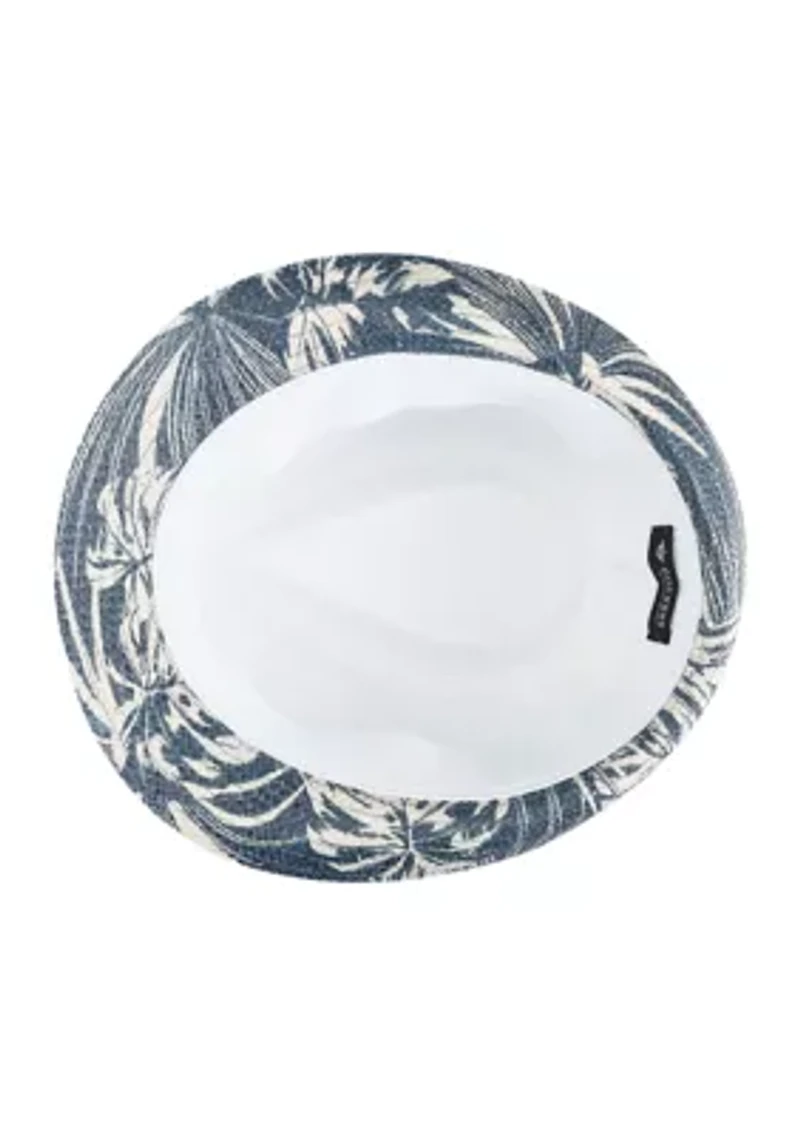 Tropical Printed Fedora with Twill Band