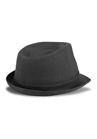Linen Fedora Hat with Embroidered Logo