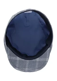 Plaid Cotton Flat Cap Ivy Hat