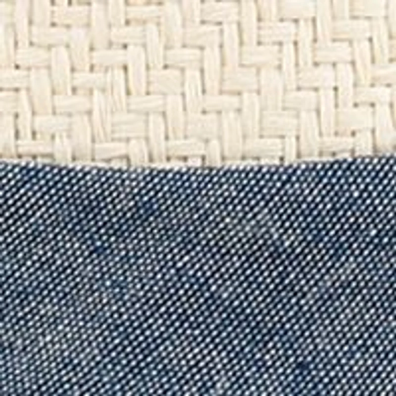 Panama Hat with Chambray Band