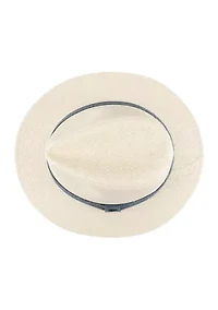 Panama Hat with Chambray Band
