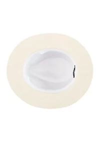 Panama Hat with Chambray Band