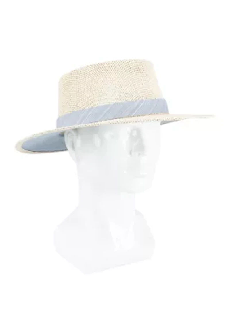 Men's Textured Band Gambler Hat