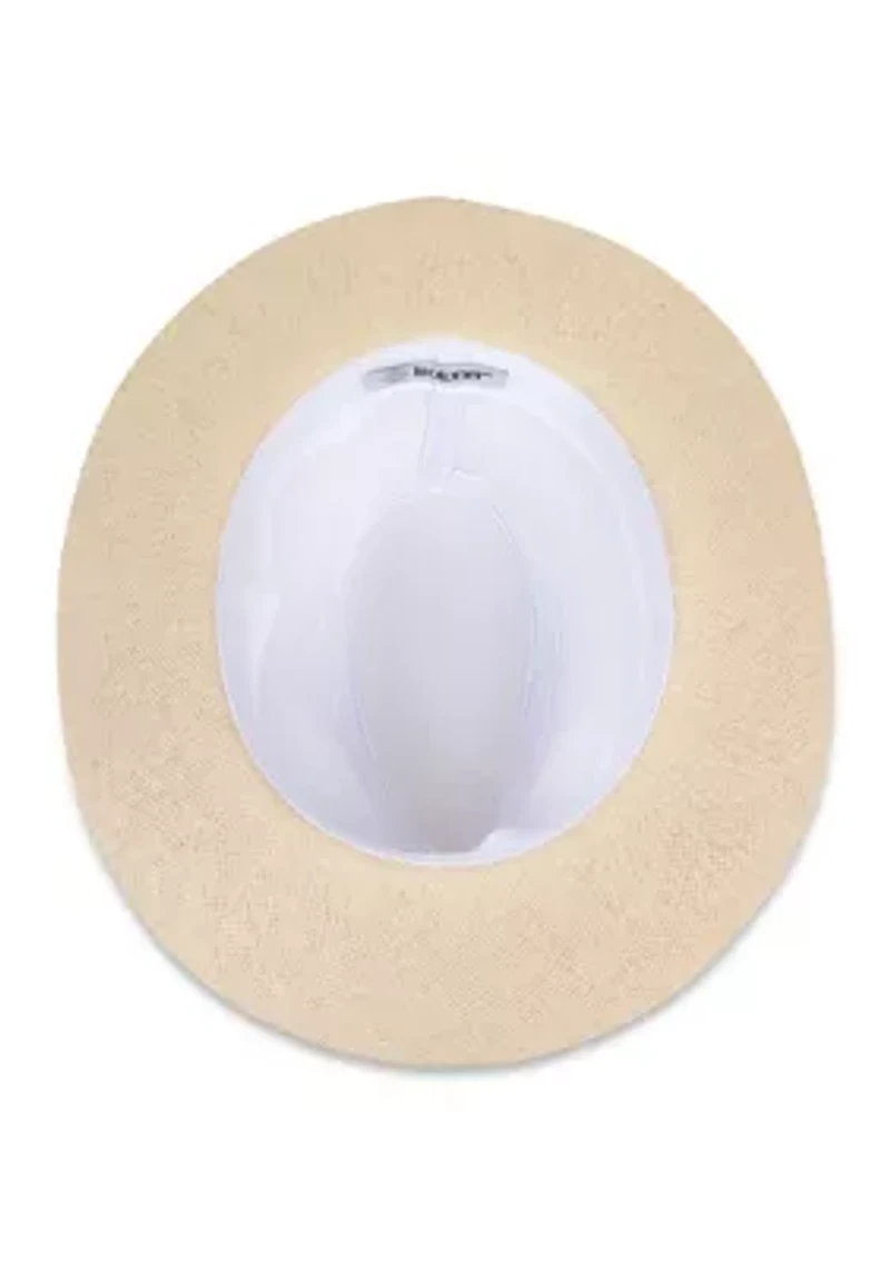 Panama Hat with Chambray Band