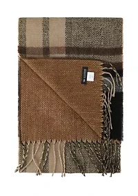 Reversible Bold Plaid Woven Scarf