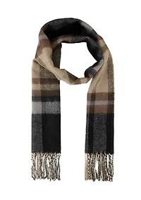 Reversible Bold Plaid Woven Scarf