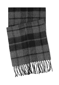 Men's Reversible Tonal Plaid Scarf